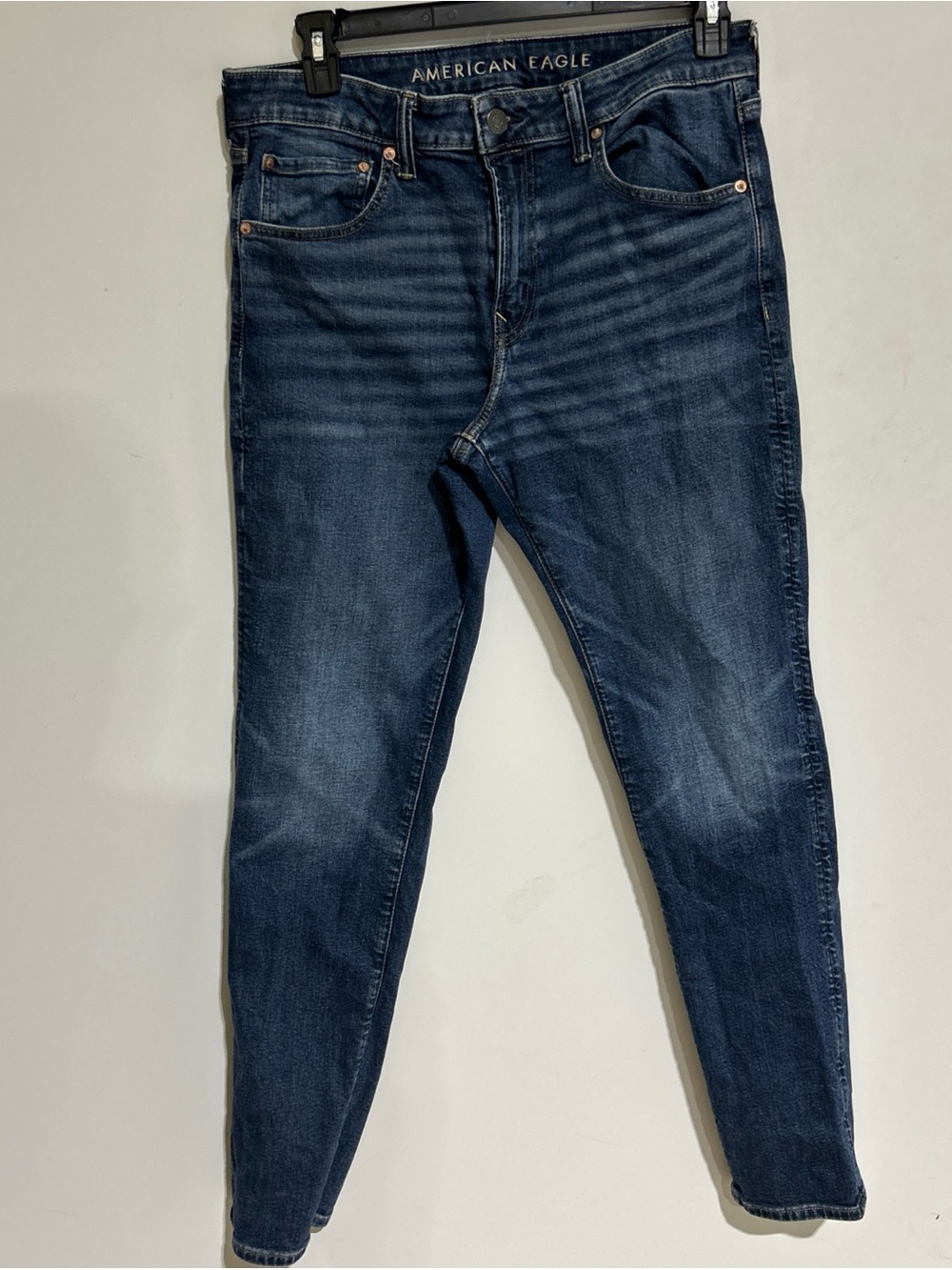 American Eagle Airflex+ Straight Leg Jeans Mens 34x34 Medium Wash Blue Denim.